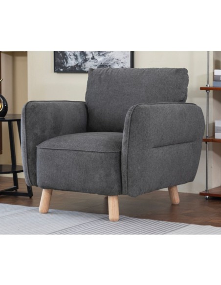 Georgia 3+1+1 Sofa Set - Dark Grey