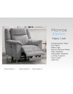 Monroe Electric Armchair - Ash 2