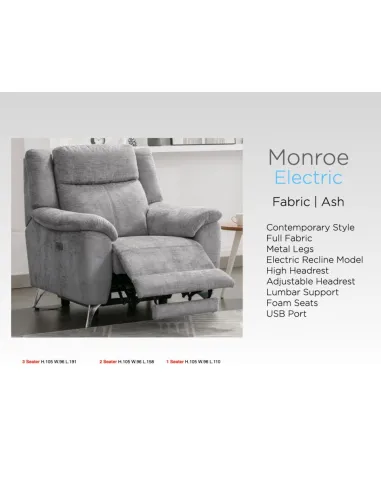 Monroe Electric Armchair - Ash