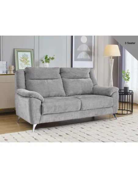 Monroe 3+2 Fixed Sofa Set - Ash