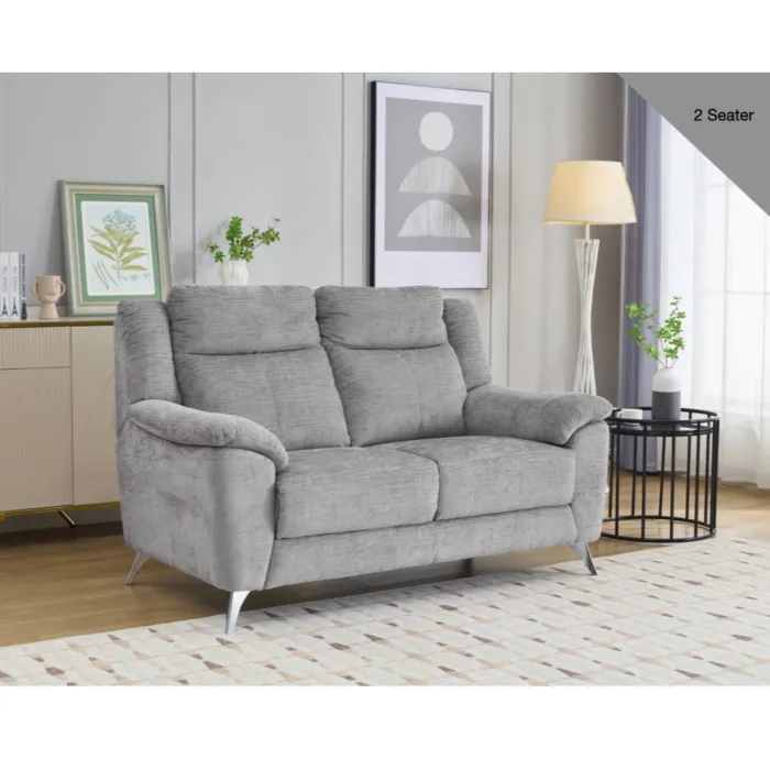 Monroe 3+2 Fixed Sofa Set - Ash