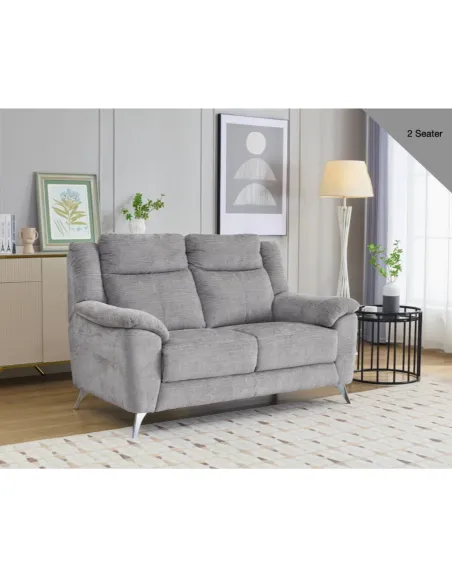 Monroe 3+2 Fixed Sofa Set - Ash