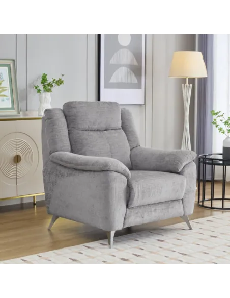Monroe 3+1+1 Fixed Sofa Set - Ash