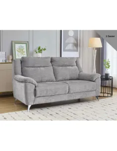 Monroe 3+1+1 Fixed Sofa Set - Ash