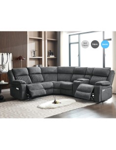 Morgan Electric Corner Sofa - Slate Grey