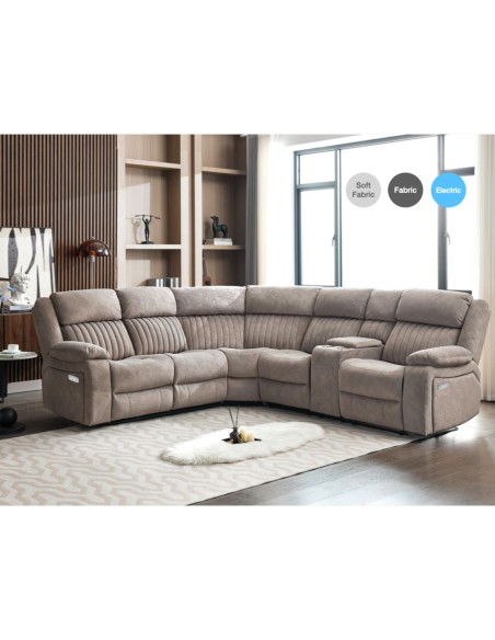 Morgan Electric Corner Sofa - Taupe