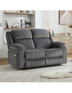 Morgan 2 Seater Electric Recliner Sofa - Slate Grey