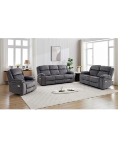 Morgan 2 Seater Electric Recliner Sofa - Slate Grey 2