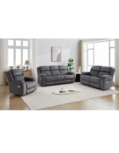 Morgan Electric Recliner Armchair - Slate Grey