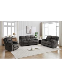Morgan 2 Seater Recliner Sofa - Iron 2