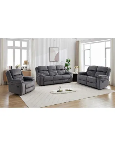 Morgan 2 Seater Recliner Sofa - Slate Grey