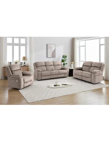 Morgan 3 Seater Recliner Sofa - Taupe