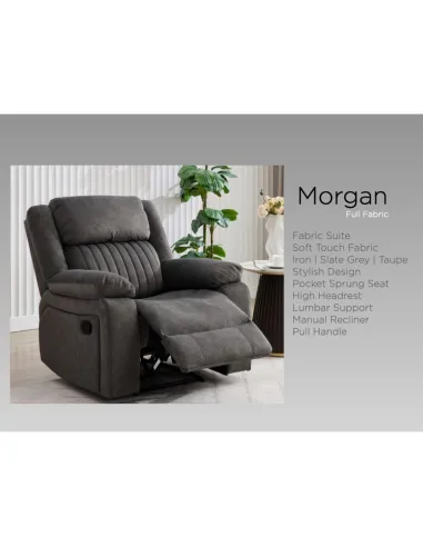 Morgan 3+1+1 Sofa Set - Iron