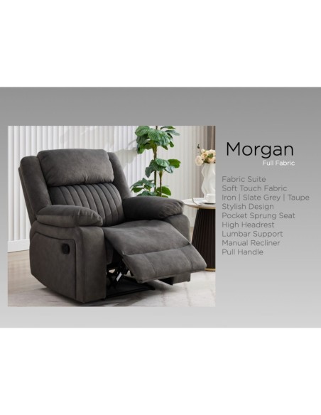 Morgan 3+1+1 Sofa Set - Iron