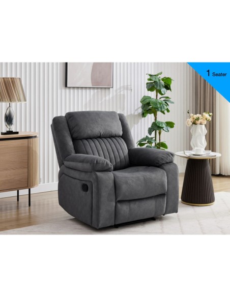 Morgan 3+1+1 Sofa Set - Slate Grey