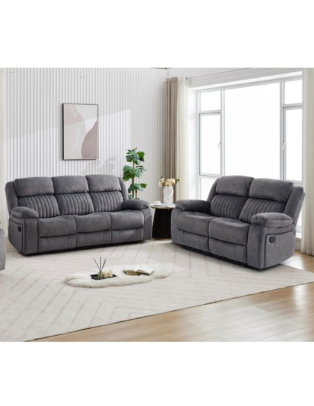 Morgan 3+2 Sofa Set - Slate Grey