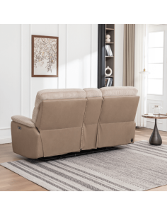 Chriki 2 Seater Power Recliner with Console - 2 Tone Grey 2