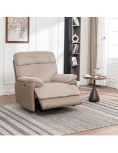 Chriki Power Recliner Armchair - 2 Tone Grey