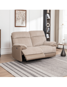 Chriki 2.5 Seater Power Recliner Sofa - 2 Tone Grey