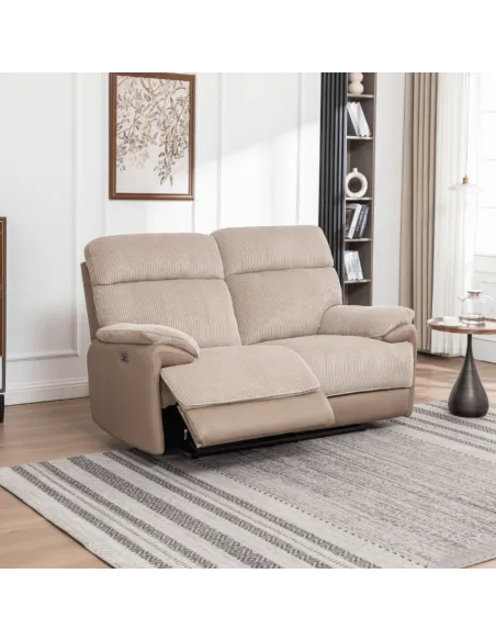Chriki 2.5 Seater Power Recliner Sofa - Beige