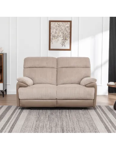 Chriki 2.5 Seater Power Recliner Sofa - 2 Tone Grey