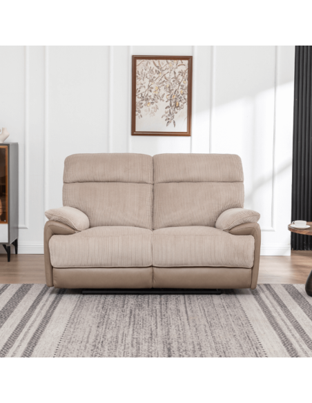 Chriki 2.5 Seater Power Recliner Sofa - 2 Tone Grey