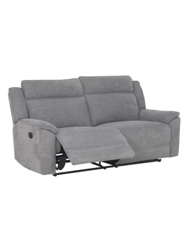 Leona 3 Seater Recliner Sofa - Grey