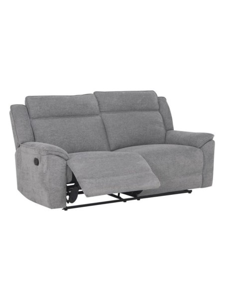 Leona 3 Seater Recliner Sofa - Grey