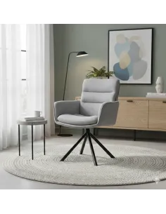 Vila Swivel Dining Chair - Grey