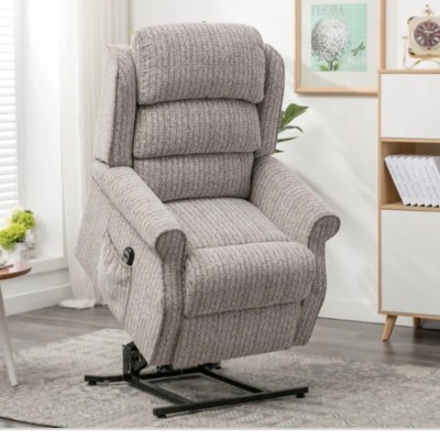 Drancy Single Motor Lift & Tilt Recliner Armchair - Natural