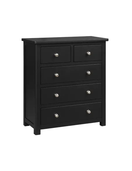 Siena 3+2 Drawer Chest - Black