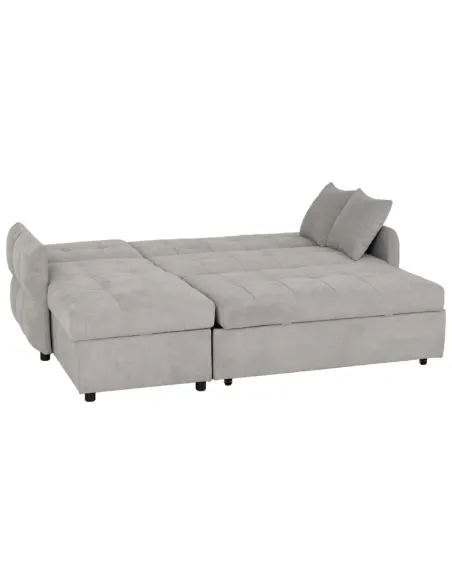 Chelsea Corner Sofa Bed - Silver Grey Fabric