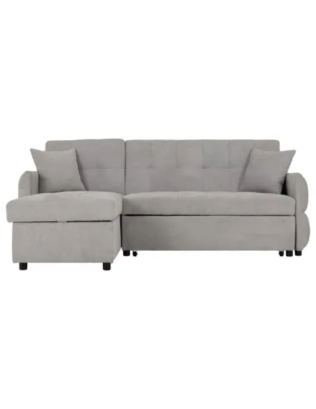 Chelsea Corner Sofa Bed - Silver Grey Fabric