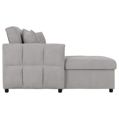 Chelsea Corner Sofa Bed - Silver Grey Fabric