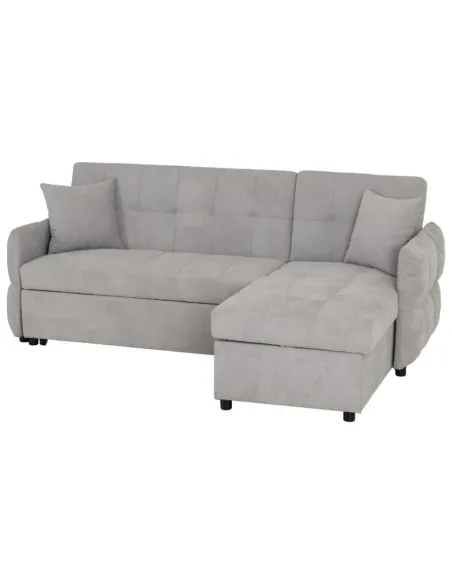 Chelsea Corner Sofa Bed - Silver Grey Fabric
