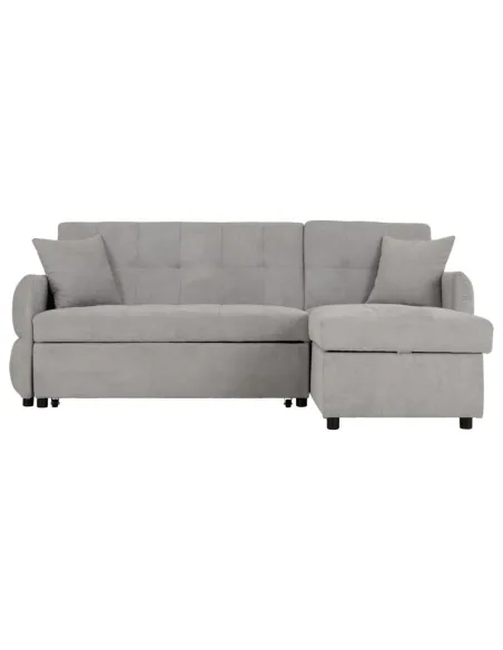 Chelsea Corner Sofa Bed - Silver Grey Fabric