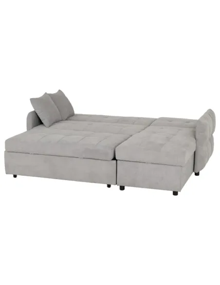 Chelsea Corner Sofa Bed - Silver Grey Fabric