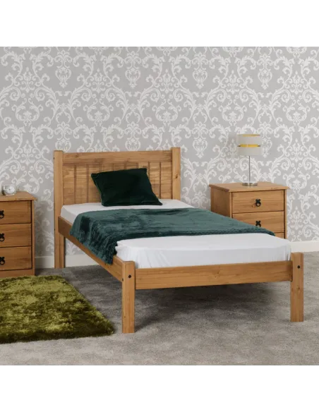 Maya 3ft Bedframe - Distressed Waxed Pine