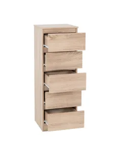 Malvern 5 Drawer Narrow Chest - Sonoma Oak 2