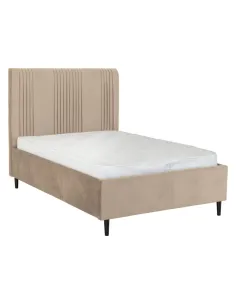 Maine 4ft6 Bed - Taupe Velvet Fabric 2