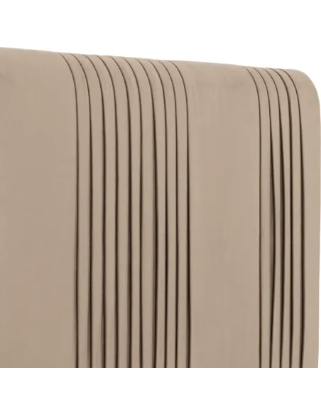 Maine 4ft6 Bed - Taupe Velvet Fabric