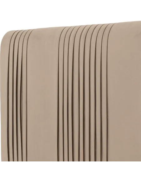 Maine 5ft Bed - Taupe Velvet Fabric