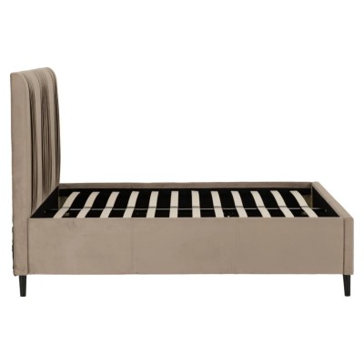 Maine 5ft Bed - Taupe Velvet Fabric