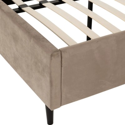 Maine 5ft Bed - Taupe Velvet Fabric