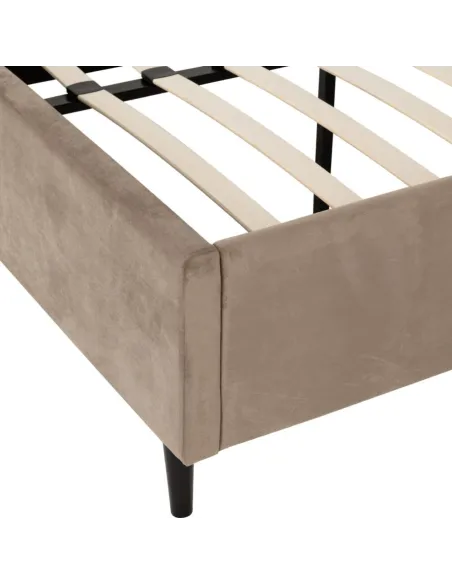 Maine 5ft Bed - Taupe Velvet Fabric