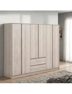 Malvern 6 Door 2 Drawer Wardrobe - Urban Snow