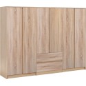 Malvern 6 Door 2 Drawer Wardrobe - Sonoma Oak Effect