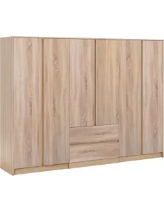 Malvern 6 Door 2 Drawer Wardrobe - Sonoma Oak Effect