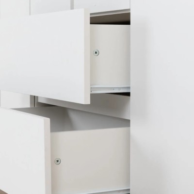 Malvern 6 Door 2 Drawer Wardrobe - White