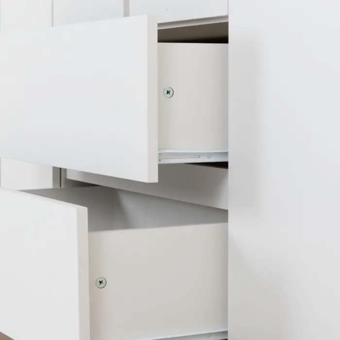 Malvern 6 Door 2 Drawer Wardrobe - White